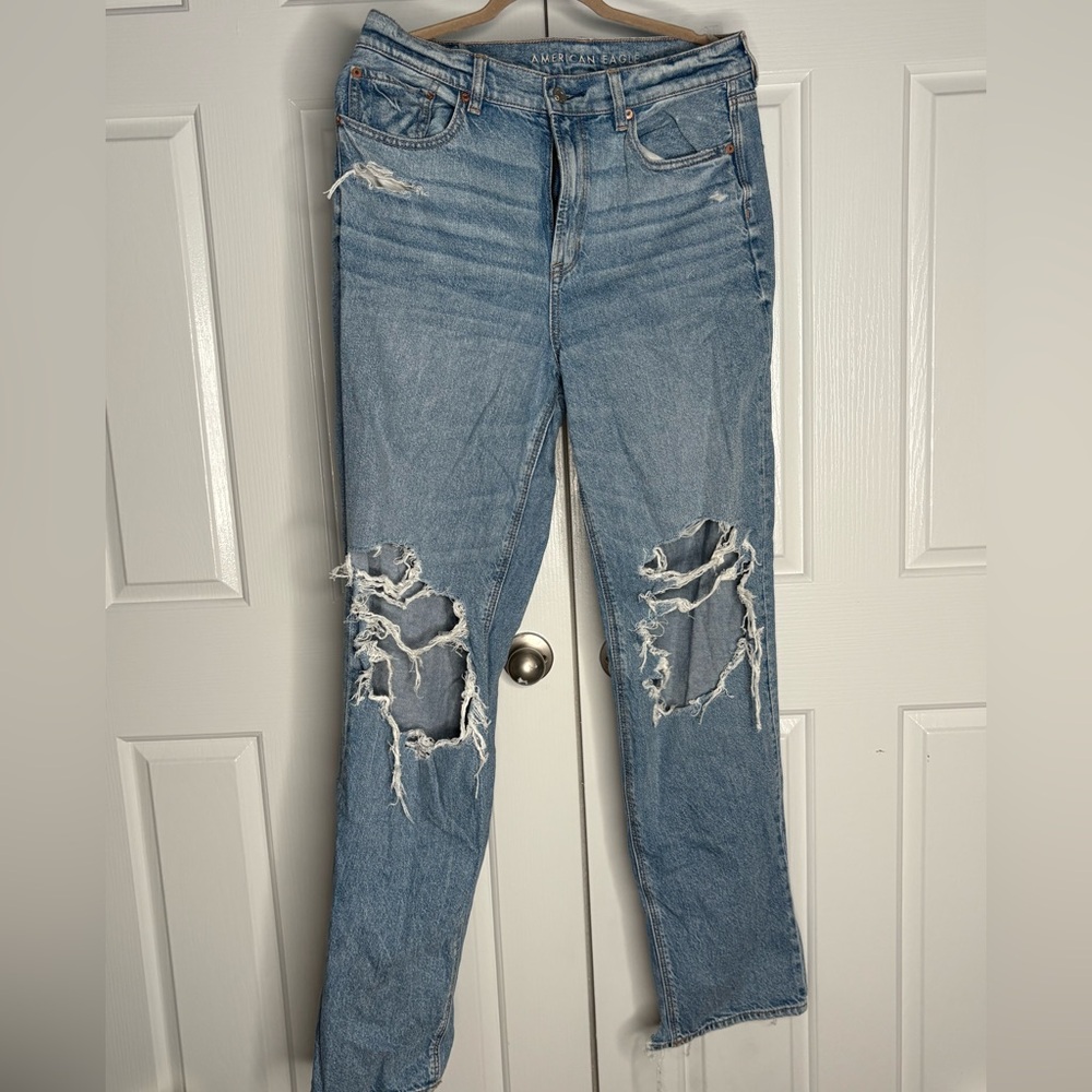 Extra Long American Eagle Super High Rise Baggy Jeans